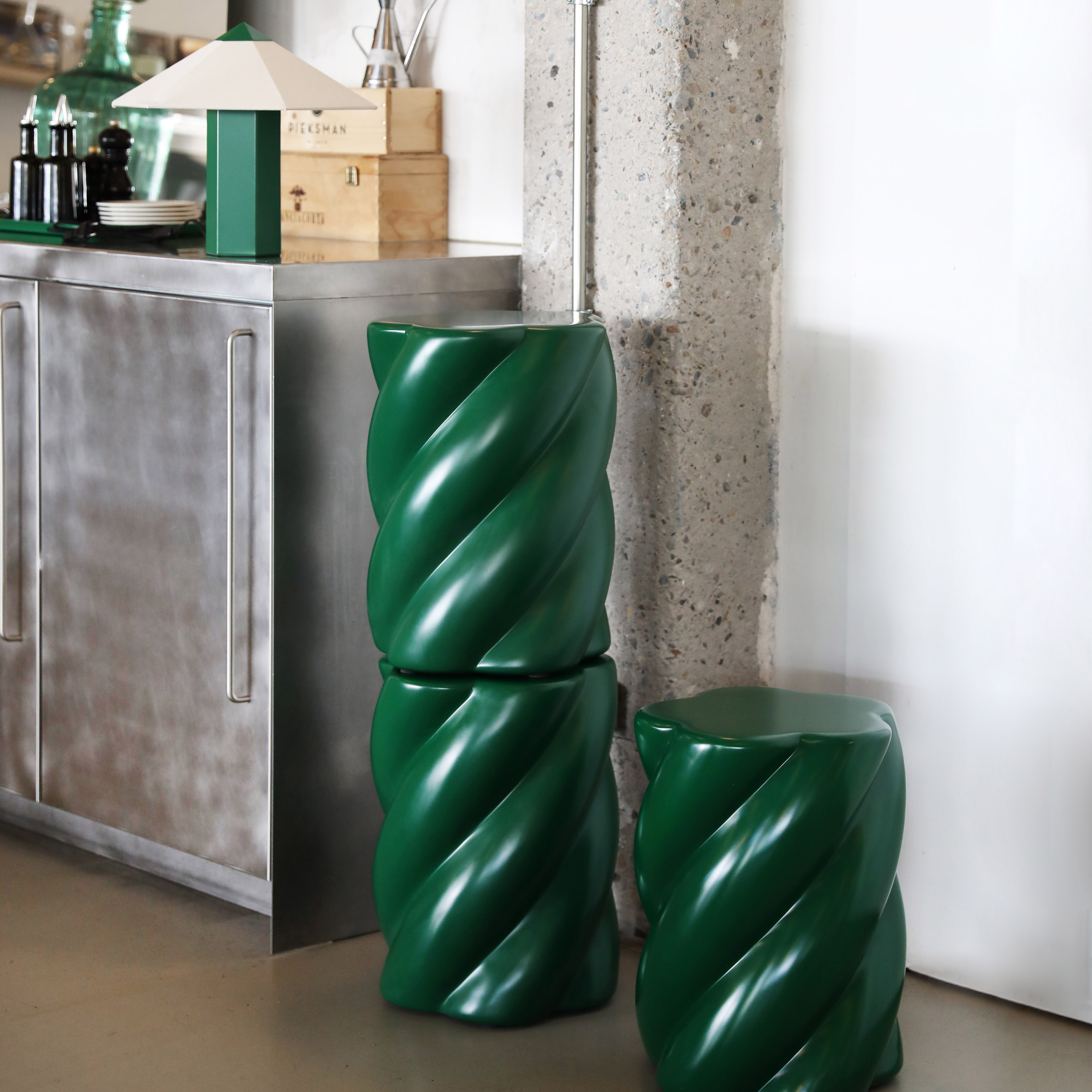 Stool marshmallow green - Small furniture - &k Amsterdam